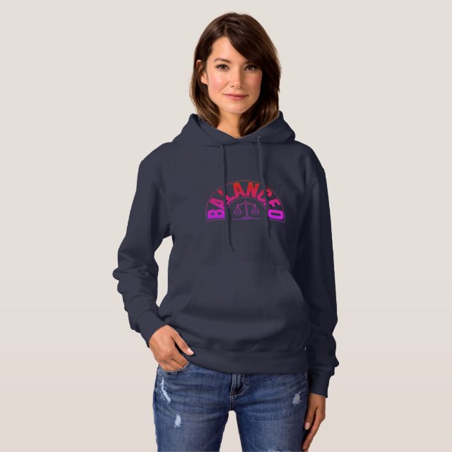 Sudadera con capucha equilibrada para mujeres (Anverso completo)