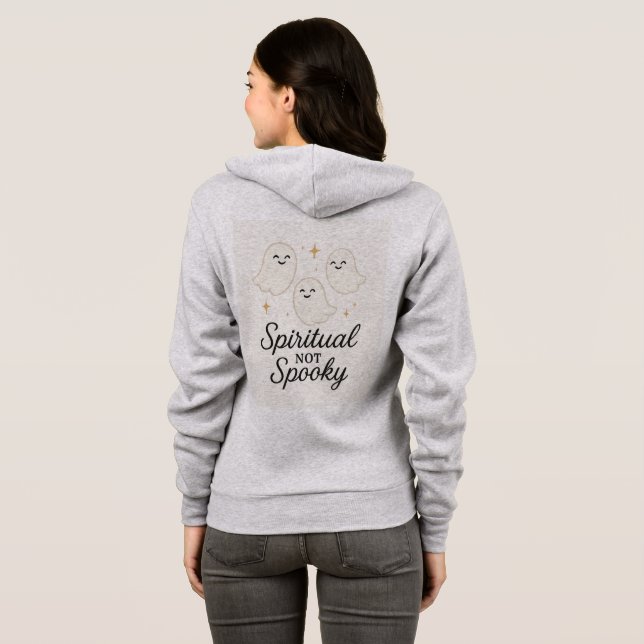 Sudadera con capucha Espiritual No Espeluznante –  (Reverso completo)
