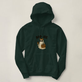 Sudadera con capucha fantasma estampada con leopar