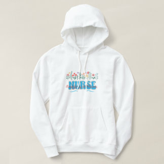 Sudadera con capucha Flor Blanca de Enfermera de E