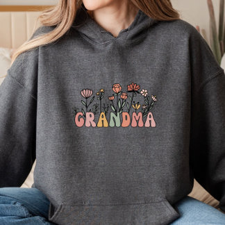Sudadera con Capucha Floral Abuela