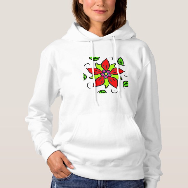 Sudadera con Capucha Floral Festiva (Anverso)