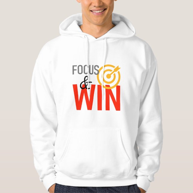 Sudadera con capucha Focus & Win – Mentalidad de É (Anverso)