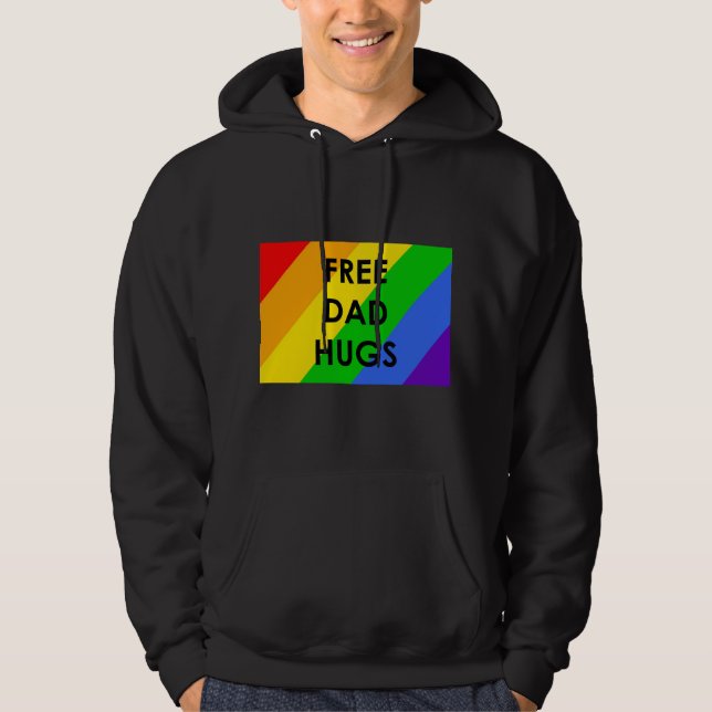 Sudadera con capucha Free Dad Hugs (Anverso)