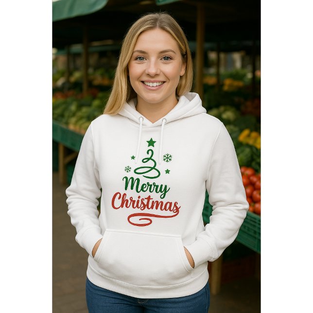 Sudadera con capucha Freefit Feliz Navidad | Sudad (Subido por el creador)