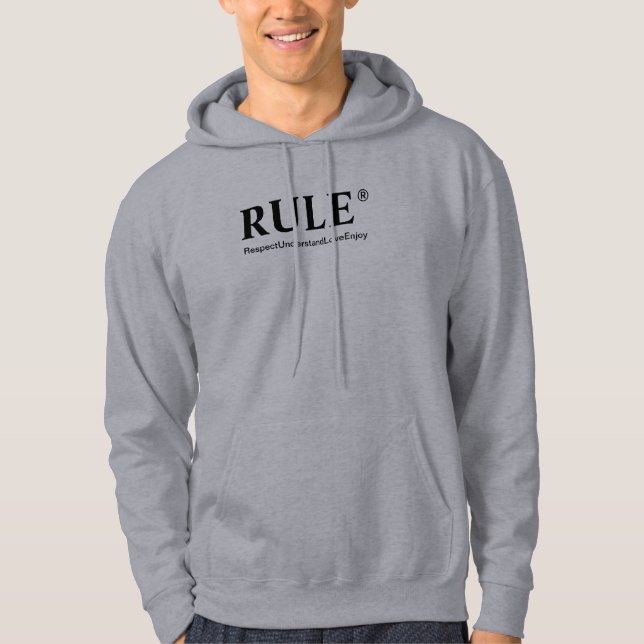 Sudadera con capucha fresca con un mensaje (Anverso)