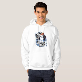 Sudadera con capucha Frío por fuera Caliente por d