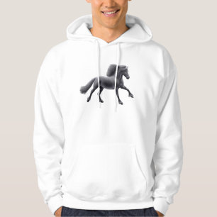 Sudadera con capucha frisia negra del semental