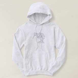 Sudadera con capucha geométrica del pájaro del