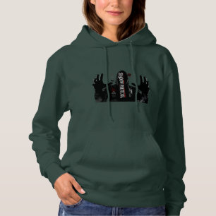 Sudadera con capucha Glitch Streetwear para mujere