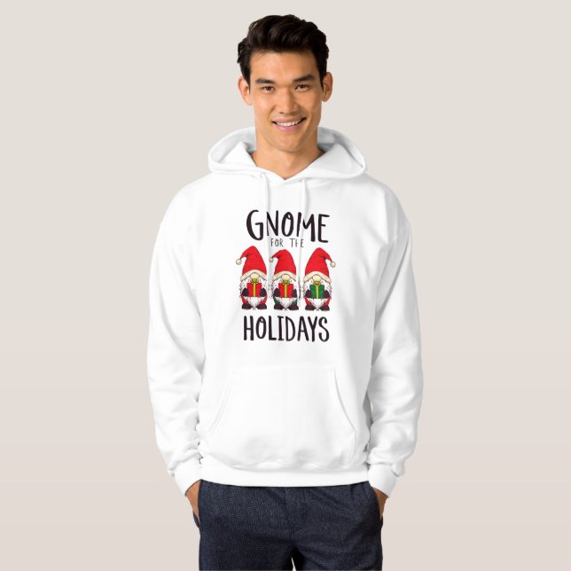 Sudadera con capucha Gnome for the Holidays Navida (Anverso completo)
