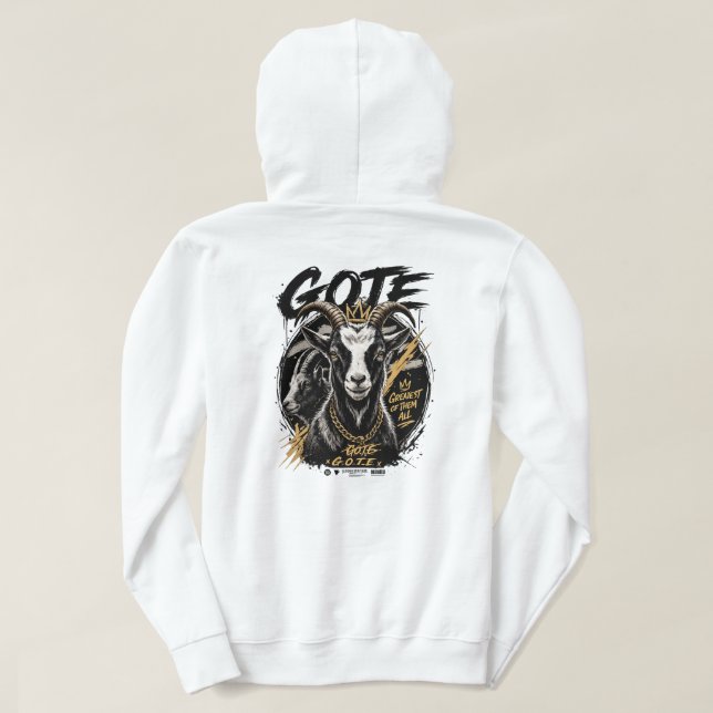 Sudadera con capucha GOTE Goat – Logo minimalista  (Reverso del diseño)