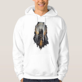 Sudadera con capucha gótica castillo gótico luna d