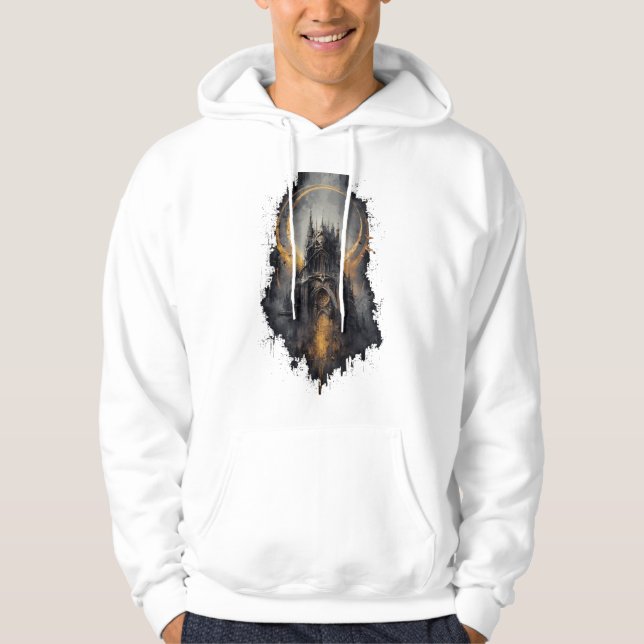 Sudadera con capucha gótica castillo gótico luna d (Anverso)