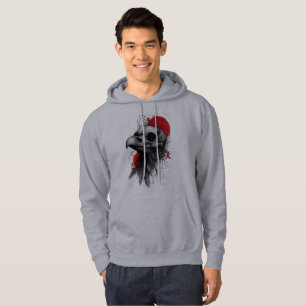 Sudadera con capucha gótica de cráneo de cuervo co