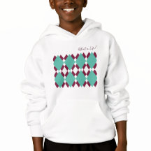 Sudadera con capucha gráfica Argyle para niños