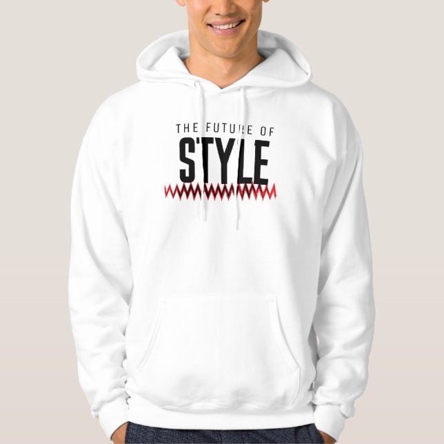 Sudadera con capucha gráfica blanca para hombre |  (Anverso)