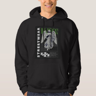 Sudadera con capucha gráfica de ángel urbano calle