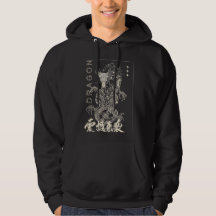 Sudadera con capucha gráfica de dragón para hombre