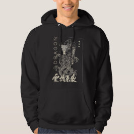 Sudadera con capucha gráfica de dragón para hombre