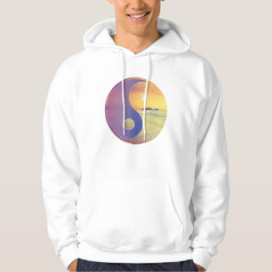 Sudadera con capucha gráfica de playa Yin-Yang bás