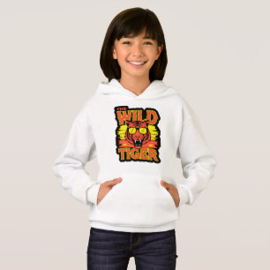 Sudadera con capucha gráfica de Tigre Salvaje para