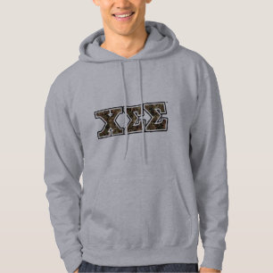Sudadera con capucha gris con las letras de Camo