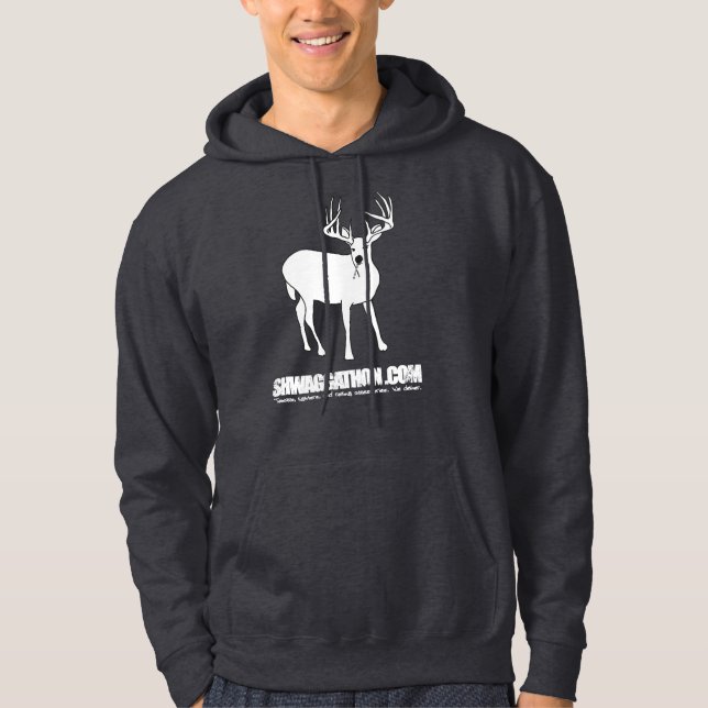 Sudadera con capucha gris oscuro de los ciervos de (Anverso)
