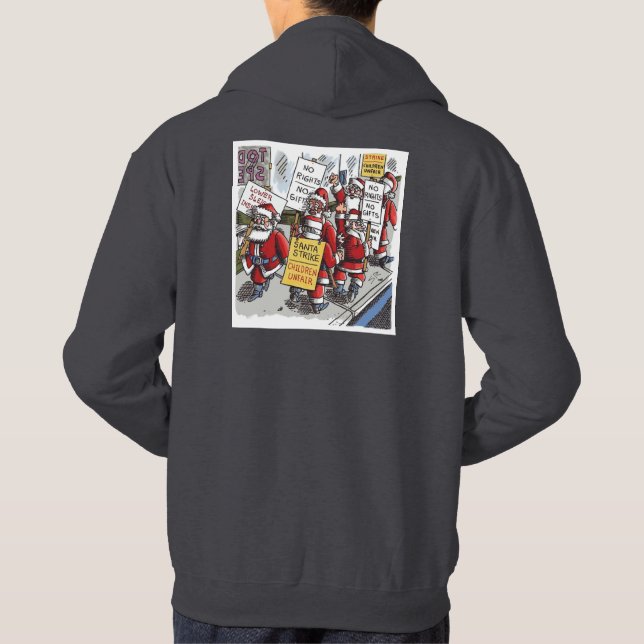 Sudadera con capucha gris oscuro de Santa Strike e (Reverso)