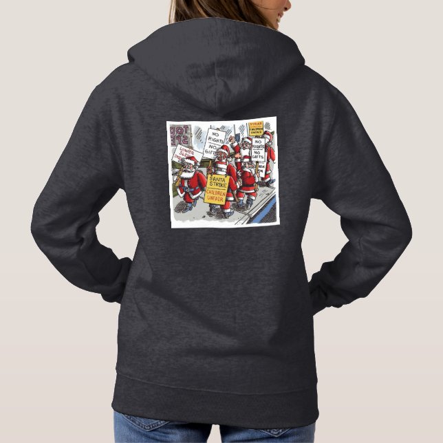 Sudadera con capucha gris oscuro de Santa Strike p (Reverso)