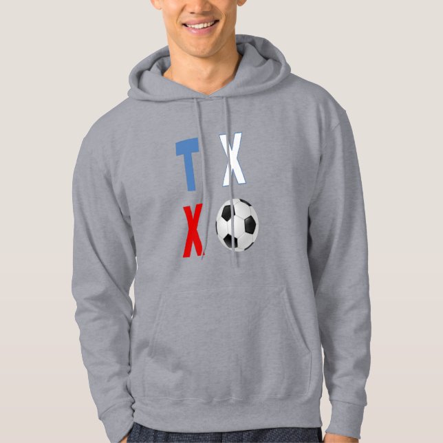 Sudadera con capucha gris para hombre TEXAS SPORT (Anverso)