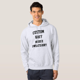 Sudadera con capucha gris personalizada para hombr