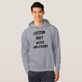 Sudadera con capucha gris personalizada para hombr