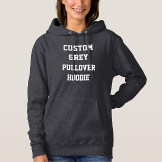 Sudadera con capucha gris personalizada para mujer