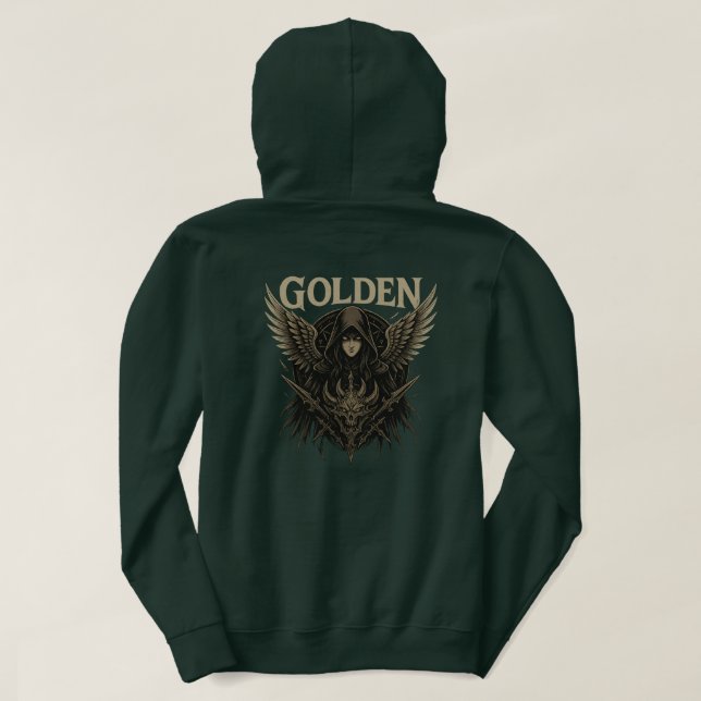 Sudadera con capucha Guerrero de Ala Dorada  (Reverso del diseño)
