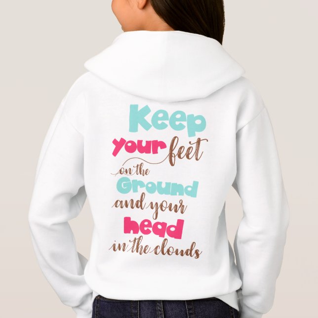 Sudadera con capucha Hanes ComfortBlend® para niña (Reverso)