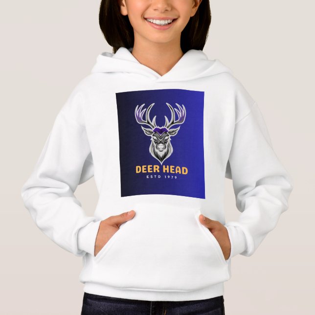 Sudadera con capucha Hanes Girls' ComfortBlend® pe (Anverso)
