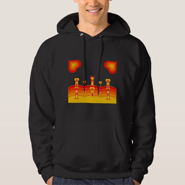 Sudadera con capucha Heart-Scape para hombre (Anverso)