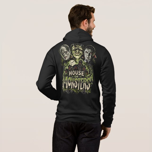 Sudadera con capucha House of Monsters – Monstruos (Reverso completo)