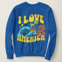 Sudadera con capucha 'I Love America' para mujeres