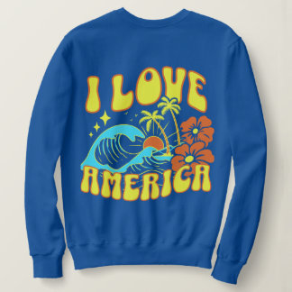 Sudadera con capucha 'I Love America' para mujeres