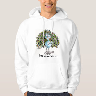 Sudadera con capucha impresionante del pavo real