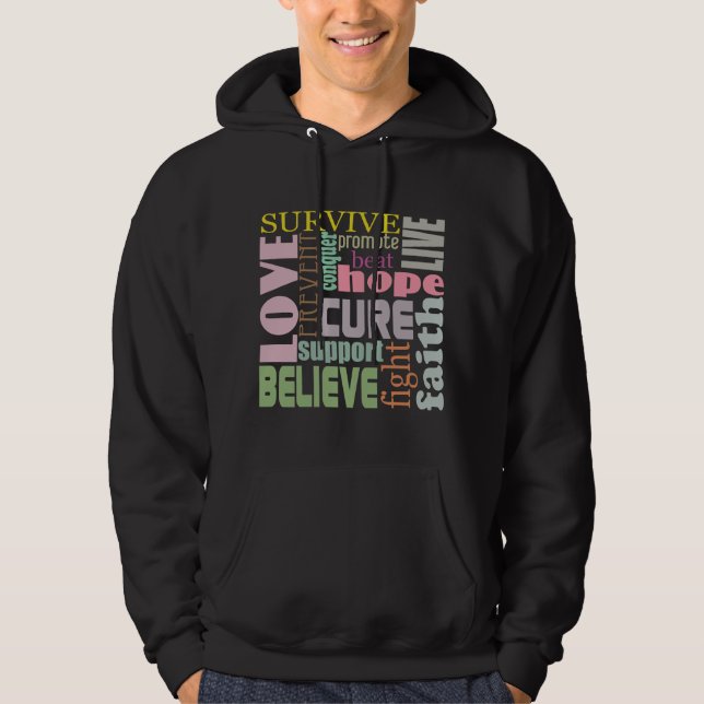 Sudadera con capucha inspiradora de las palabras (Anverso)