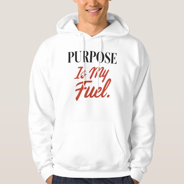 Sudadera con capucha inspiradora Propósito es mi c (Anverso)