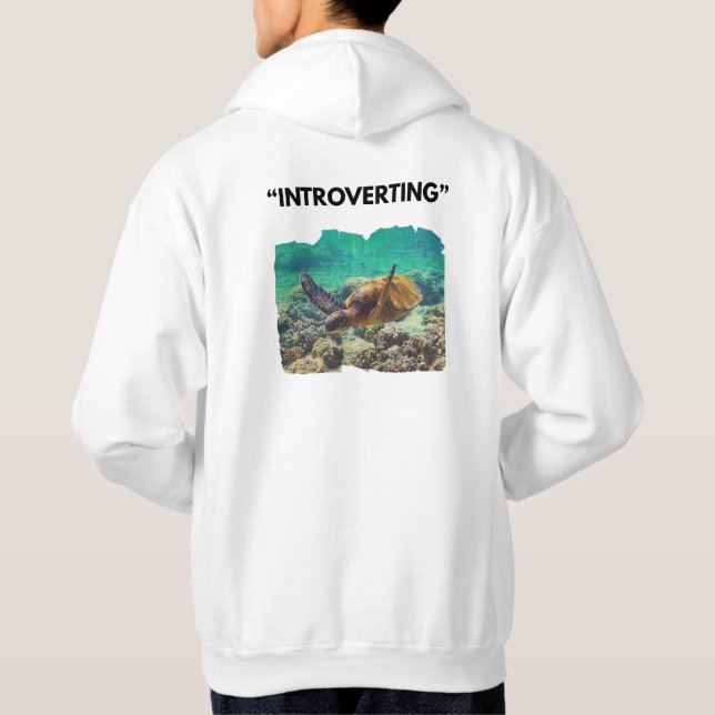 Sudadera con capucha introvertida con símbolo de t (Reverso)