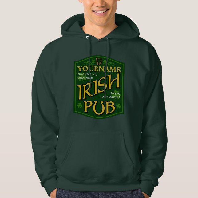 Sudadera con capucha irlandesa personalizada del (Anverso)