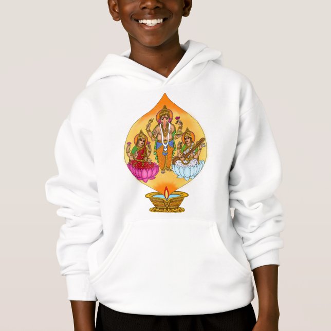 Sudadera con capucha Lakshmi Ganesh (Anverso)