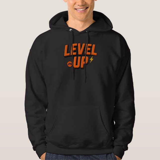Sudadera con capucha LEVEL UP JTS - Naranja intens (Anverso)