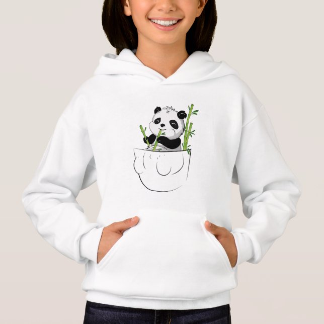 Sudadera con capucha linda de la panda para ella (Anverso)