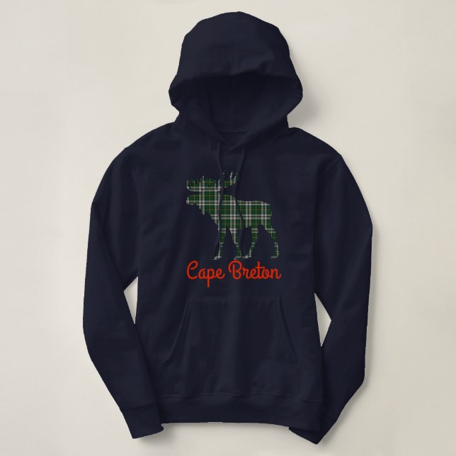 Sudadera con capucha linda de los alces bretones (Diseño del anverso)